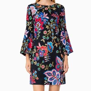 Alice + Olivia Thym trumpet sleeve tunic dress